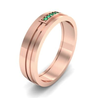 Five-Stone Pipeline Emerald Ring (0.04 CTW) Perspective View