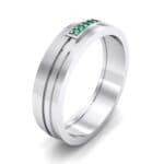 Five-Stone Pipeline Emerald Ring (0.04 CTW) Perspective View
