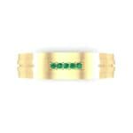 Five-Stone Pipeline Emerald Ring (0.04 CTW) Top Flat View