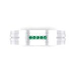 Five-Stone Pipeline Emerald Ring (0.04 CTW) Top Flat View