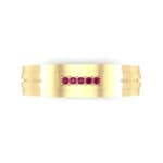 Five-Stone Pipeline Ruby Ring (0.04 CTW) Top Flat View