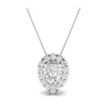 Pear-Shaped Halo Crystal Pendant (0.88 CTW) Top Dynamic View
