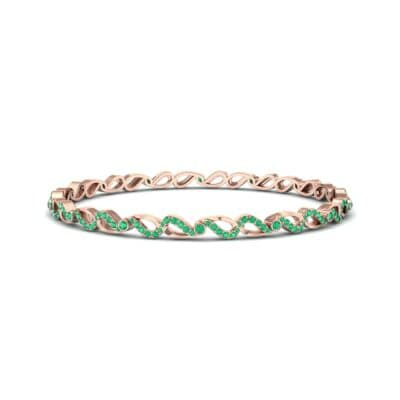 Pave Flux Emerald Bangle (1.68 CTW) Perspective View
