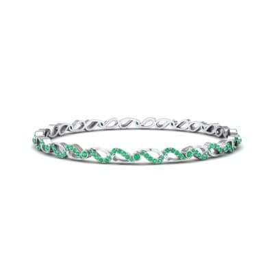 Pave Flux Emerald Bangle (1.68 CTW) Perspective View