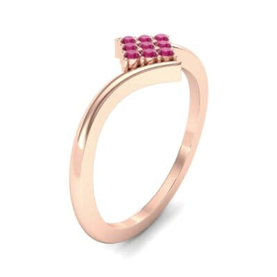 Bypass Rhombus Ruby Ring (0.11 CTW) Perspective View
