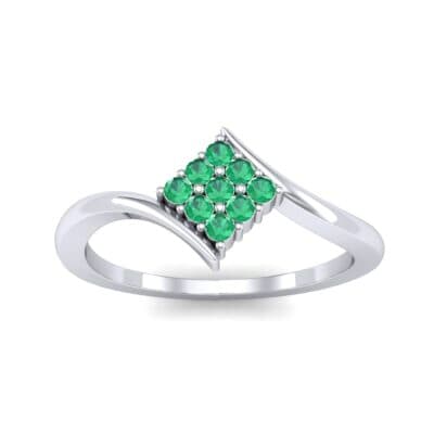 Bypass Rhombus Emerald Ring (0.11 CTW) Top Dynamic View