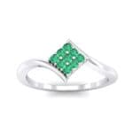 Bypass Rhombus Emerald Ring (0.11 CTW) Top Dynamic View