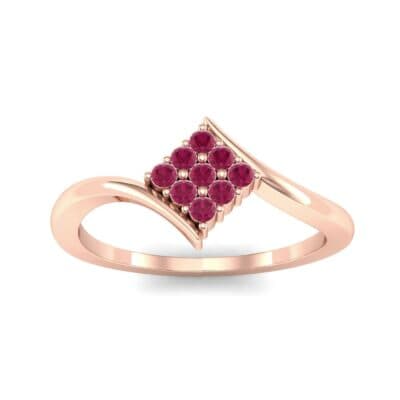 Bypass Rhombus Ruby Ring (0.11 CTW) Top Dynamic View