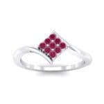 Bypass Rhombus Ruby Ring (0.11 CTW) Top Dynamic View
