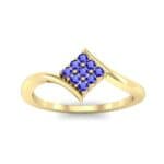 Bypass Rhombus Blue Sapphire Ring (0.11 CTW) Top Dynamic View