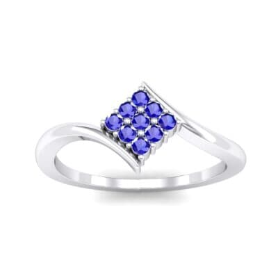 Bypass Rhombus Blue Sapphire Ring (0.11 CTW) Top Dynamic View