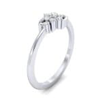 Tapered Cluster Diamond Engagement Ring (0.12 CTW) Perspective View