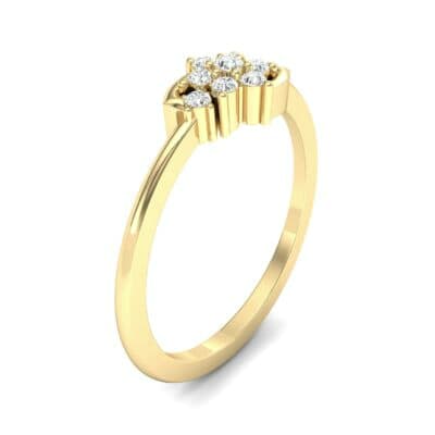 Tapered Cluster Diamond Engagement Ring (0.12 CTW) Perspective View