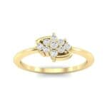 Tapered Cluster Diamond Engagement Ring (0.12 CTW) Top Dynamic View