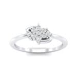 Tapered Cluster Crystal Engagement Ring (0.12 CTW) Top Dynamic View
