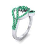 Eye of Horus Emerald Ring (0.44 CTW) Perspective View