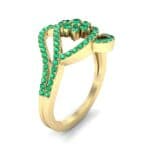 Eye of Horus Emerald Ring (0.44 CTW) Perspective View