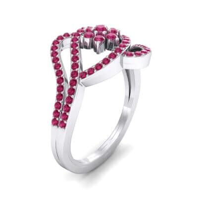 Eye of Horus Ruby Ring (0.44 CTW) Perspective View