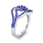Eye of Horus Blue Sapphire Ring (0.44 CTW) Perspective View