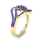 Eye of Horus Blue Sapphire Ring (0.44 CTW) Perspective View