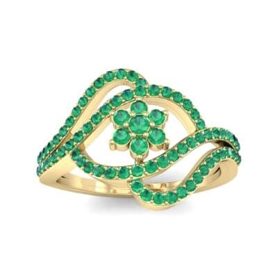 Eye of Horus Emerald Ring (0.44 CTW) Top Dynamic View