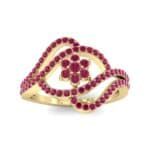 Eye of Horus Ruby Ring (0.44 CTW) Top Dynamic View