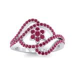 Eye of Horus Ruby Ring (0.44 CTW) Top Dynamic View