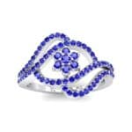 Eye of Horus Blue Sapphire Ring (0.44 CTW) Top Dynamic View