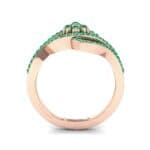 Eye of Horus Emerald Ring (0.44 CTW) Side View