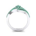 Eye of Horus Emerald Ring (0.44 CTW) Side View