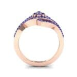 Eye of Horus Blue Sapphire Ring (0.44 CTW) Side View