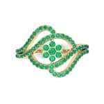 Eye of Horus Emerald Ring (0.44 CTW) Top Flat View