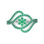 Eye of Horus Emerald Ring (0.44 CTW) Top Flat View