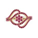 Eye of Horus Ruby Ring (0.44 CTW) Top Flat View