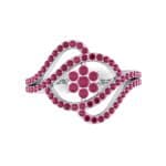 Eye of Horus Ruby Ring (0.44 CTW) Top Flat View