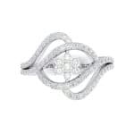 Eye of Horus Crystal Ring (0.44 CTW) Top Flat View