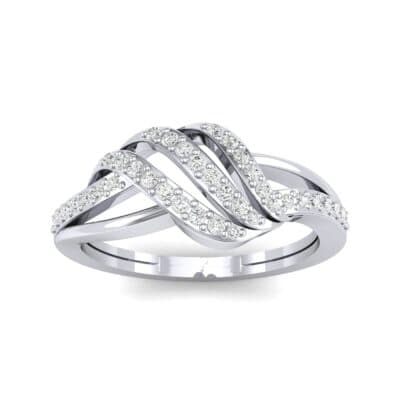 Pave Flight Diamond Ring (0.22 CTW) Top Dynamic View