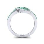 Pave Flight Emerald Ring (0.22 CTW) Side View