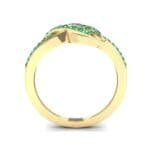 Pave Flight Emerald Ring (0.22 CTW) Side View