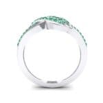 Pave Flight Emerald Ring (0.22 CTW) Side View