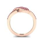 Pave Flight Ruby Ring (0.22 CTW) Side View