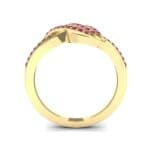 Pave Flight Ruby Ring (0.22 CTW) Side View