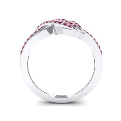 Pave Flight Ruby Ring (0.22 CTW) Side View