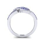 Pave Flight Blue Sapphire Ring (0.22 CTW) Side View