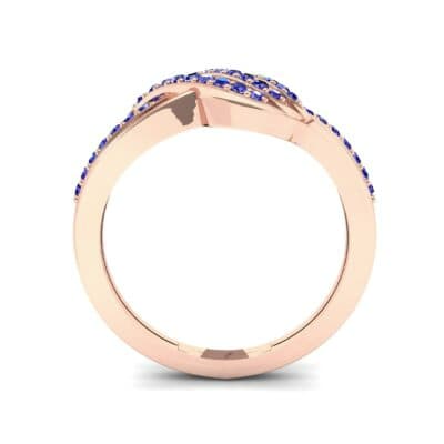 Pave Flight Blue Sapphire Ring (0.22 CTW) Side View