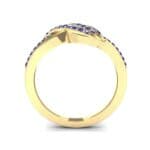 Pave Flight Blue Sapphire Ring (0.22 CTW) Side View