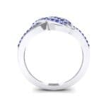 Pave Flight Blue Sapphire Ring (0.22 CTW) Side View