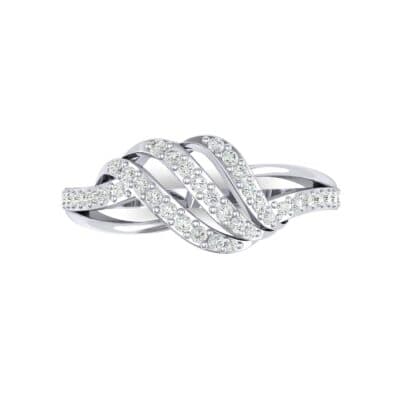 Pave Flight Diamond Ring (0.22 CTW) Top Flat View