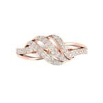 Pave Flight Diamond Ring (0.22 CTW) Top Flat View