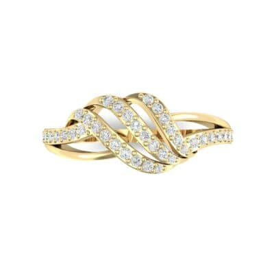 Pave Flight Diamond Ring (0.22 CTW) Top Flat View
